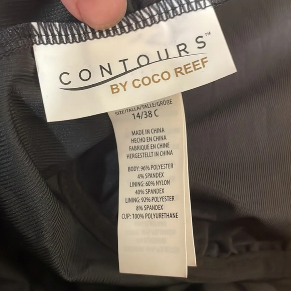 Coco Reef Chroma Wrap-Tie One-Piece Swimsuit Black Women's 14 NWT - Picture 13 of 13